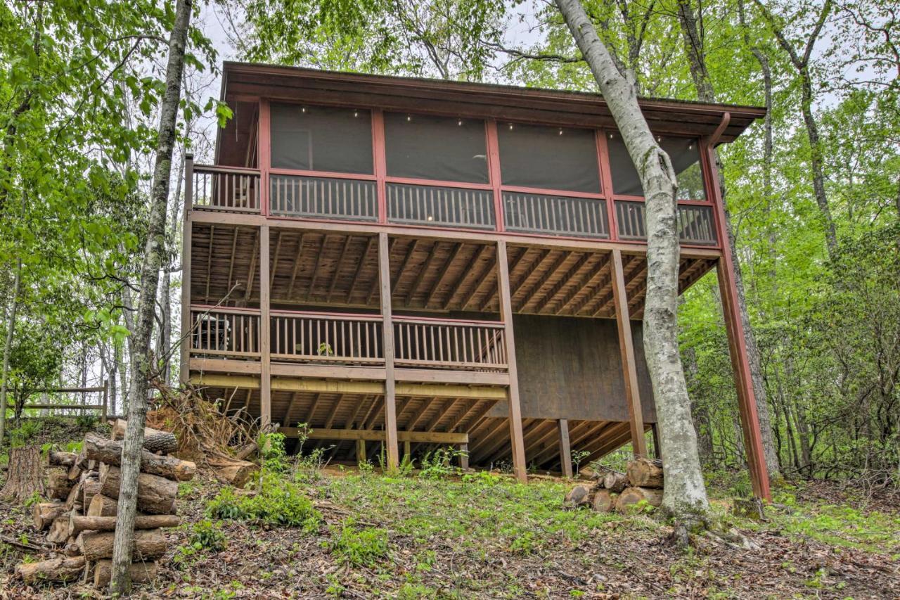 Peaceful Blue Ridge Cabin With Decks And Fire Pit Ngoại thất bức ảnh